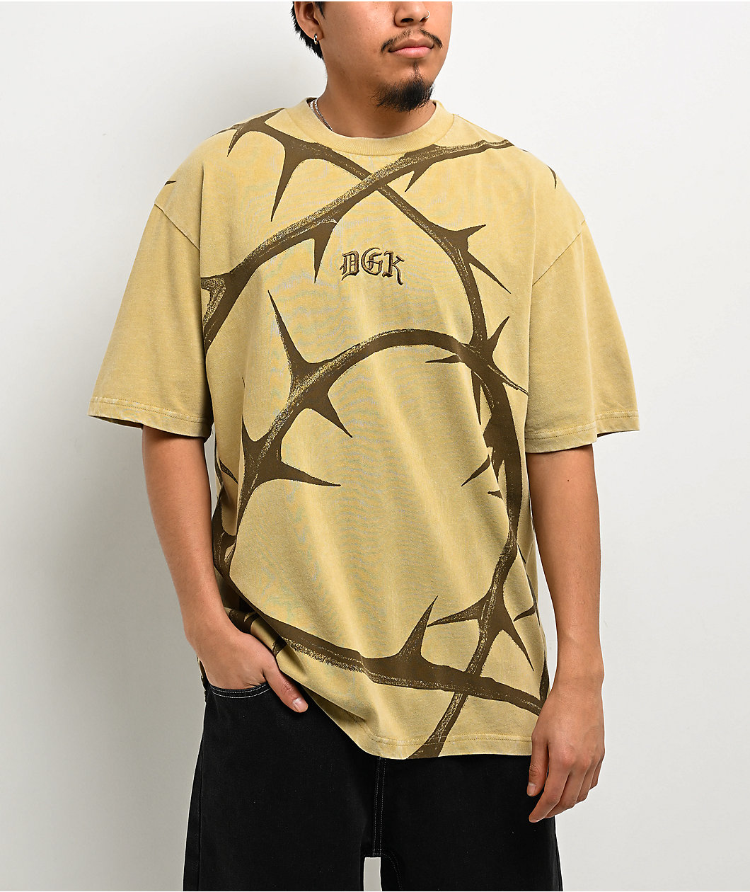 DGK Thorn Light Brown Wash Boxy T-Shirt