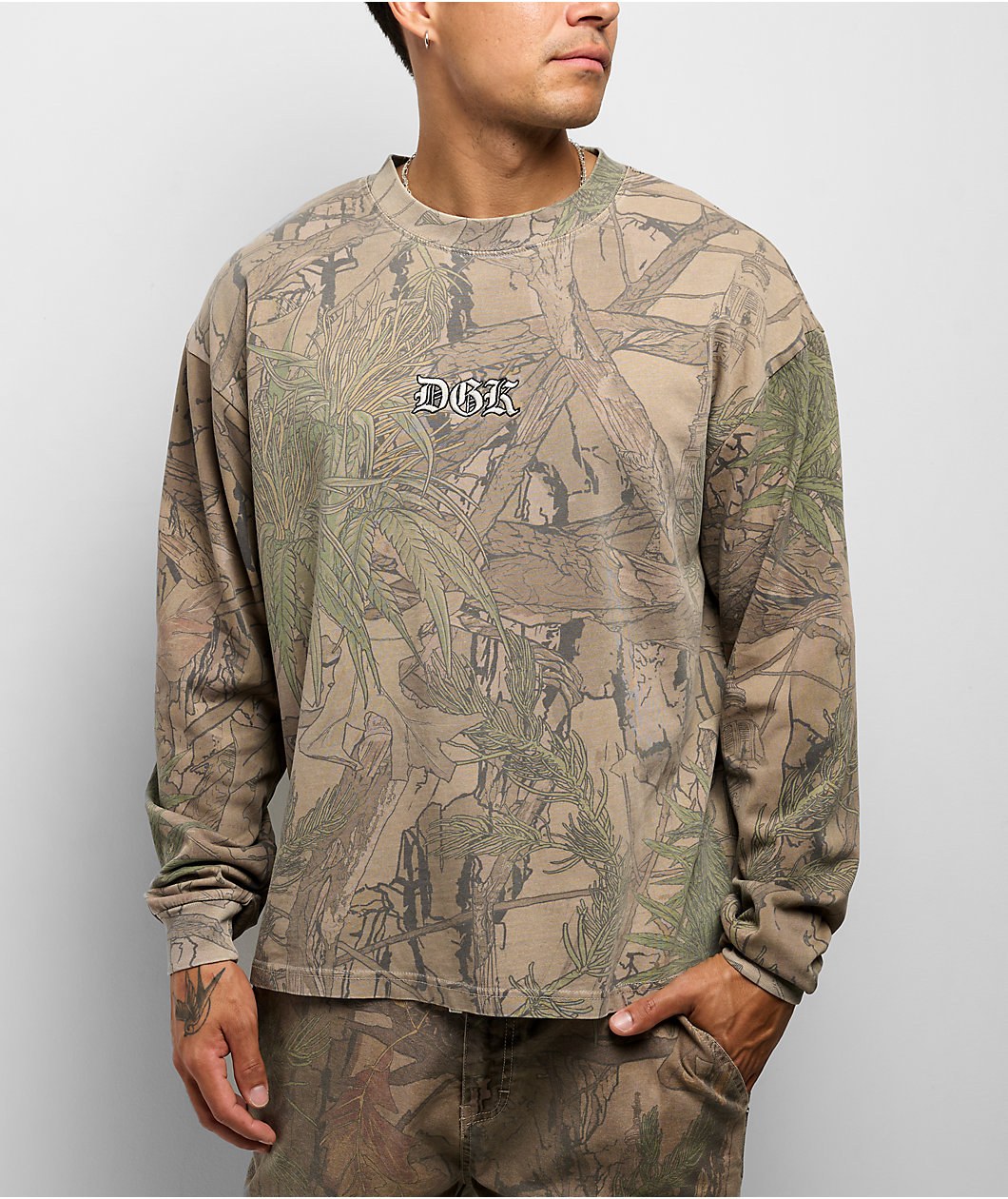 DGK Timber Camo Wash Long Sleeve T-Shirt