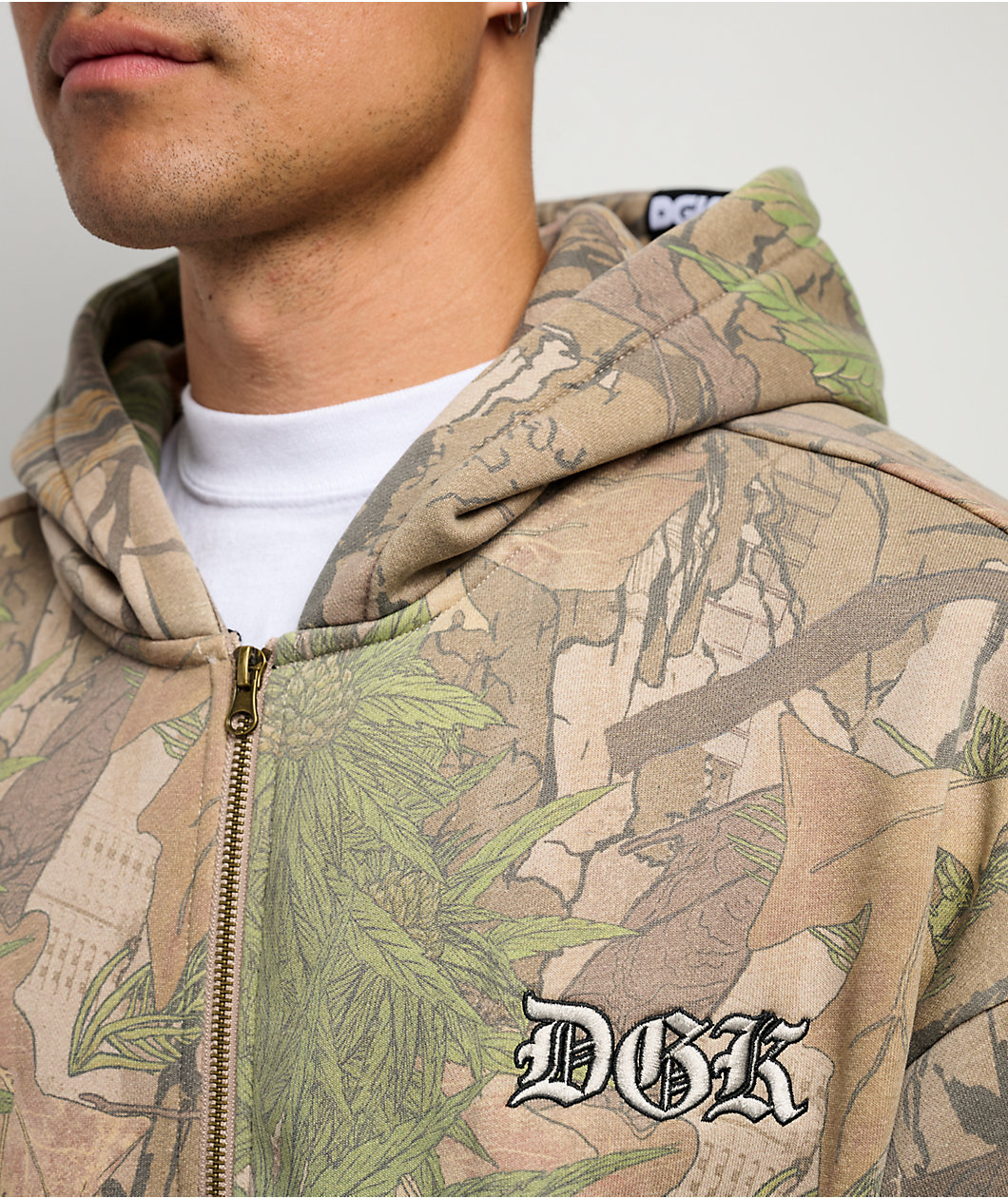 DGK Timber Camo Wash Zip Hoodie