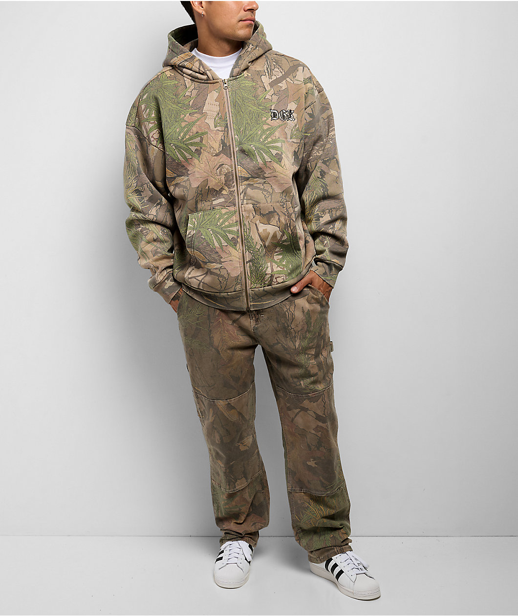 DGK Timber Camo Wash Zip Hoodie
