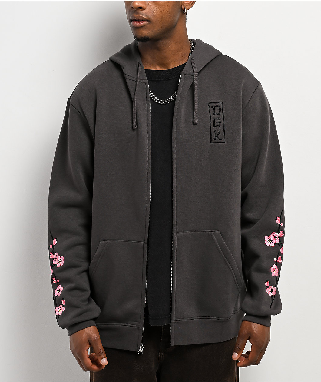 DGK Zen Charcoal Zip Hoodie