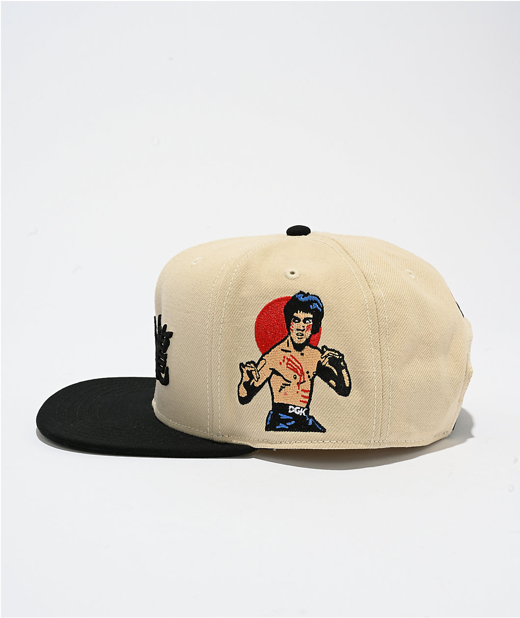 DGK x Bruce Lee Balance Natural & Black Snapback Hat