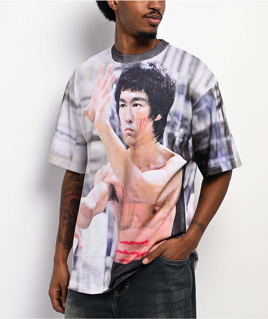 DGK x Bruce Lee Control Vintage White T-Shirt
