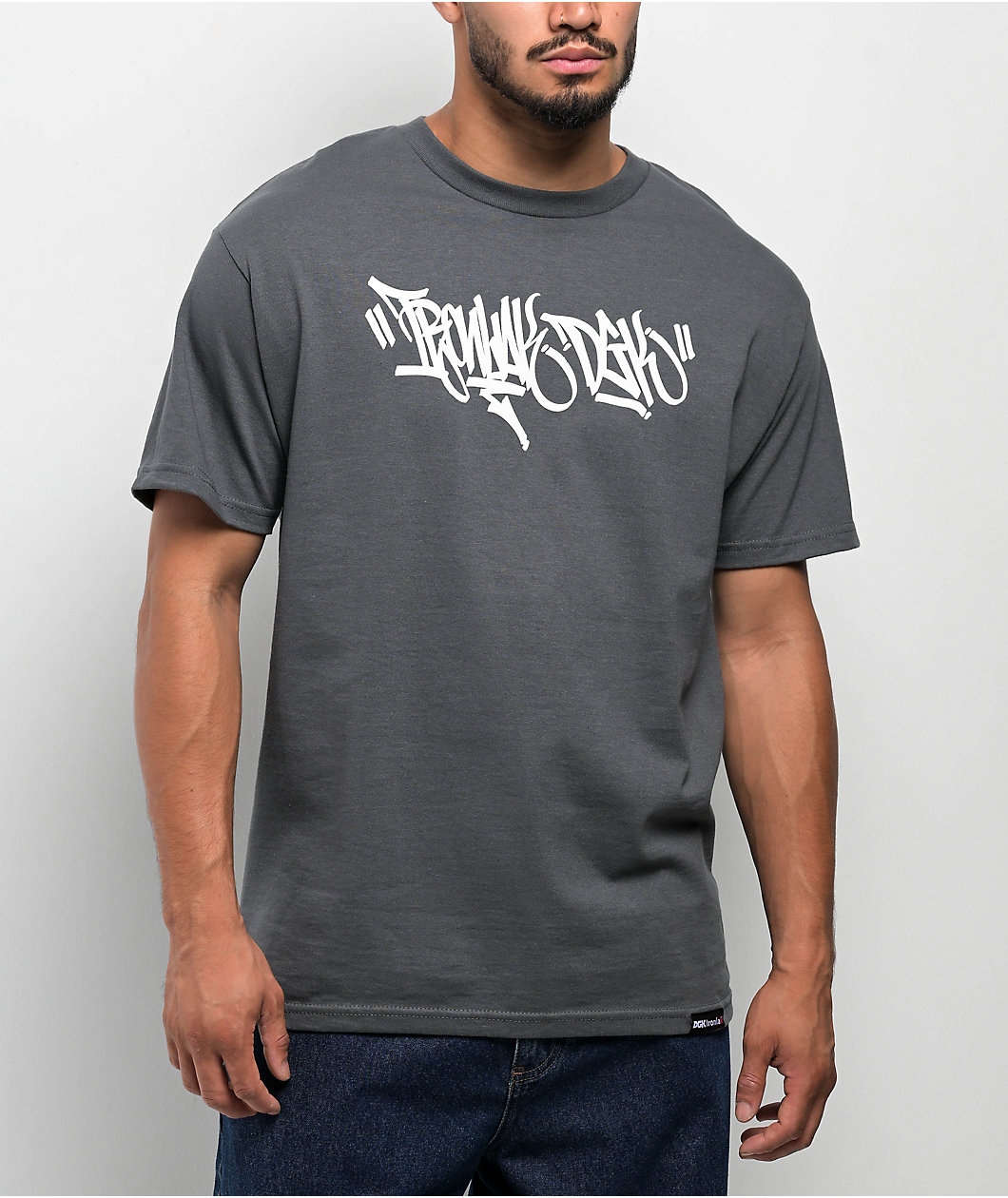 DGK x Ironlak® Hands Off Charcoal T-Shirt