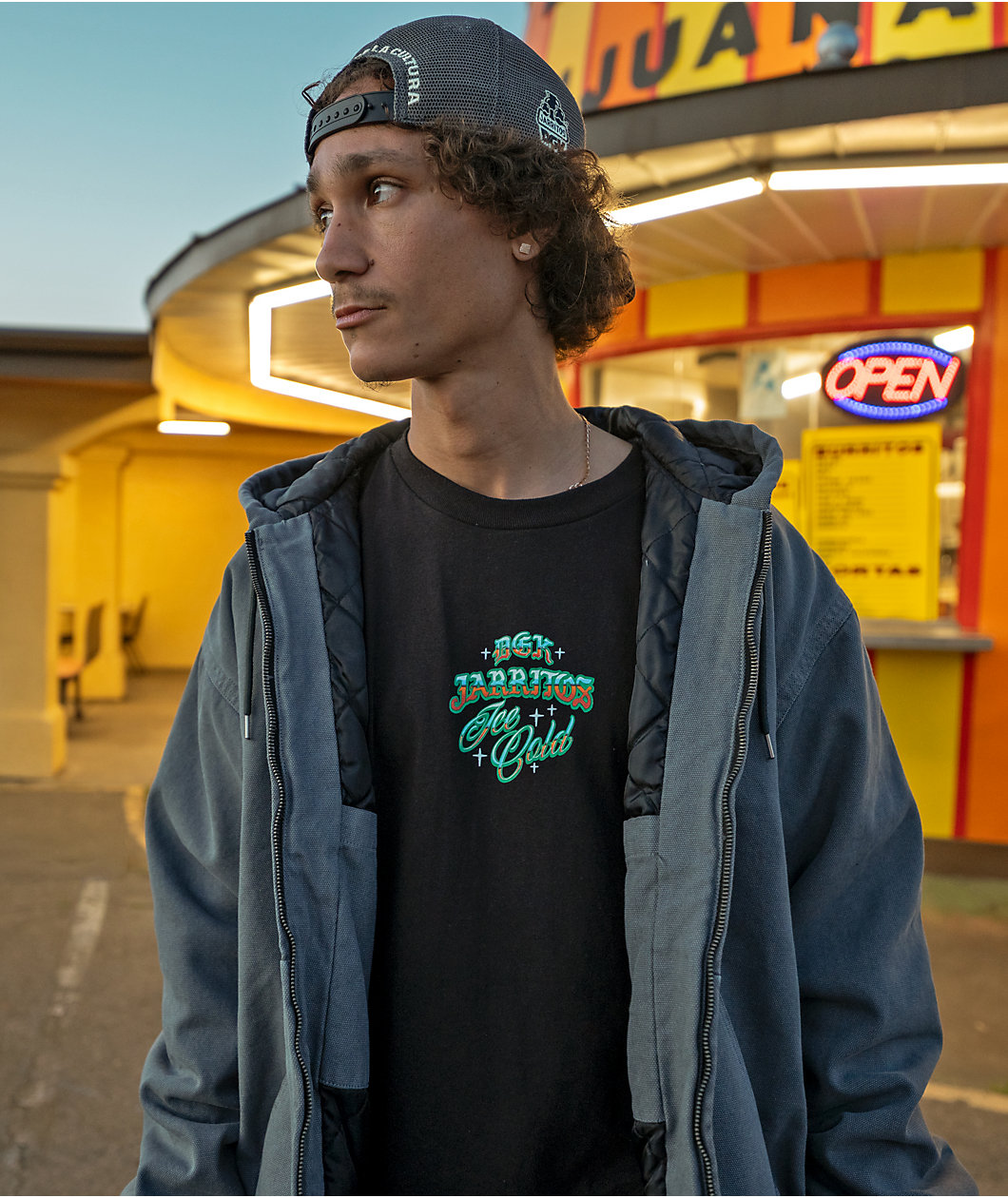 DGK x Jarritos Distressed Black Strapback Hat