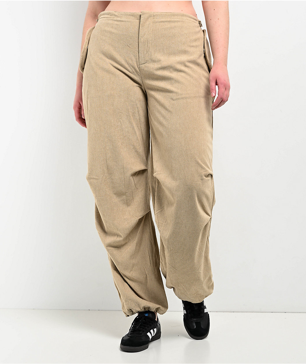 Daisy Street Natural Wide Leg Corduroy Pants