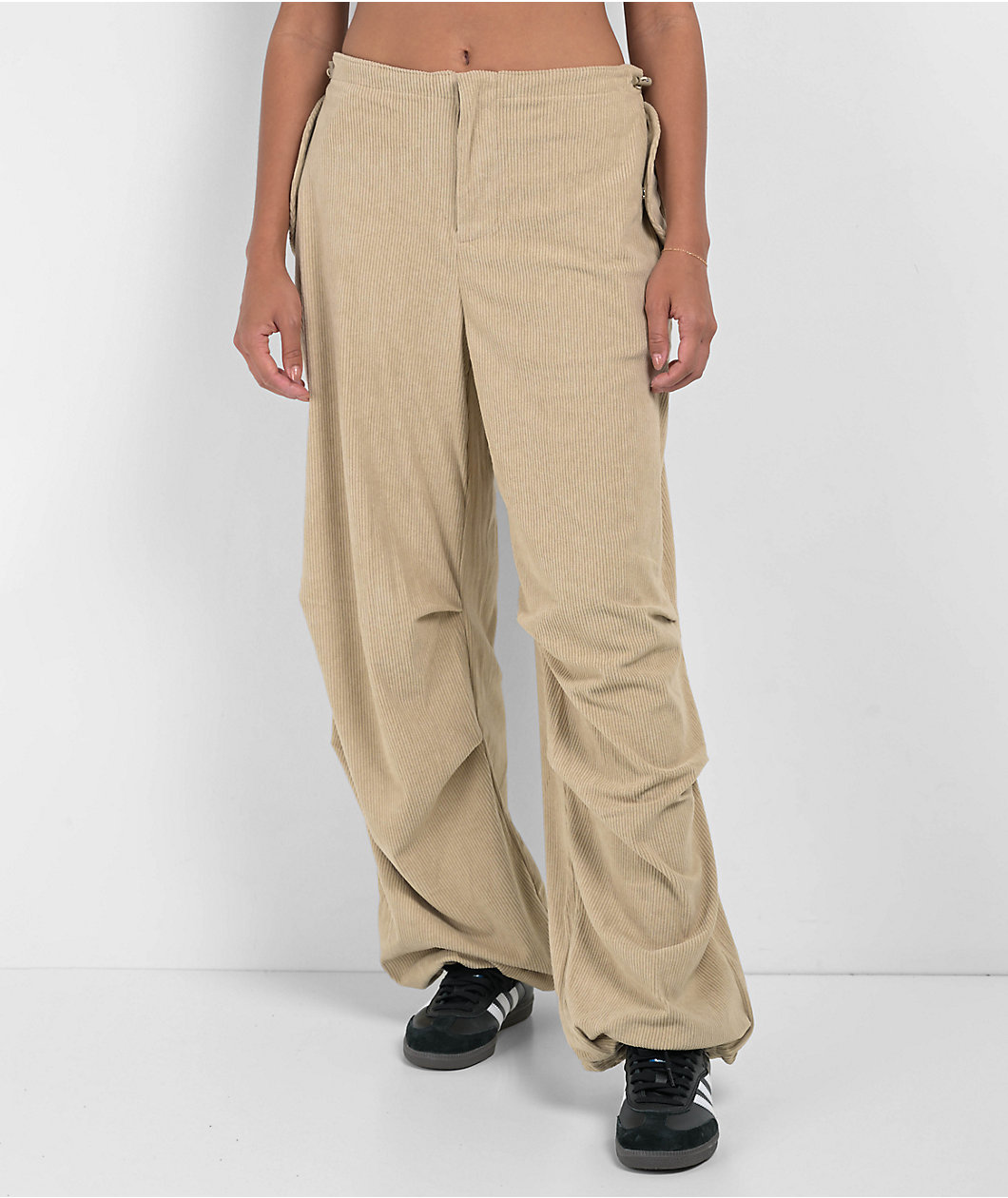 Daisy Street Natural Wide Leg Corduroy Pants