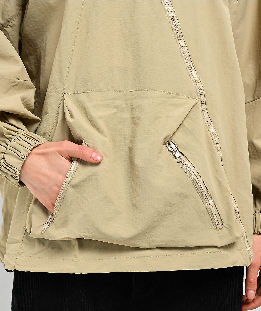 Daisy Street Parachute Beige Asymmetric Jacket