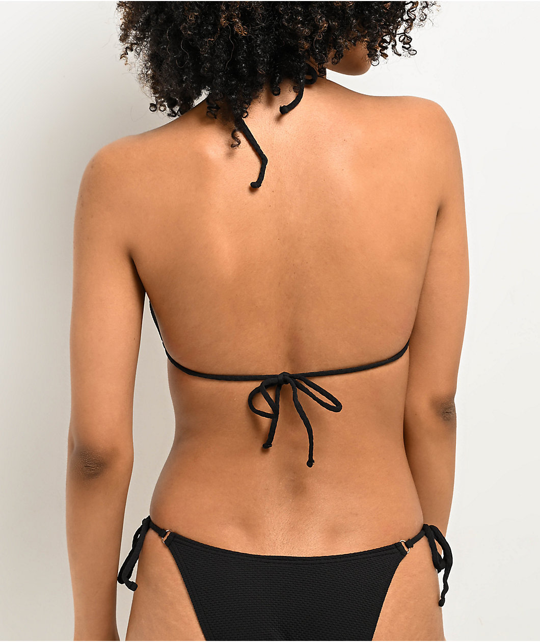 Damsel Bonnie Pique Black Triangle Bikini Top