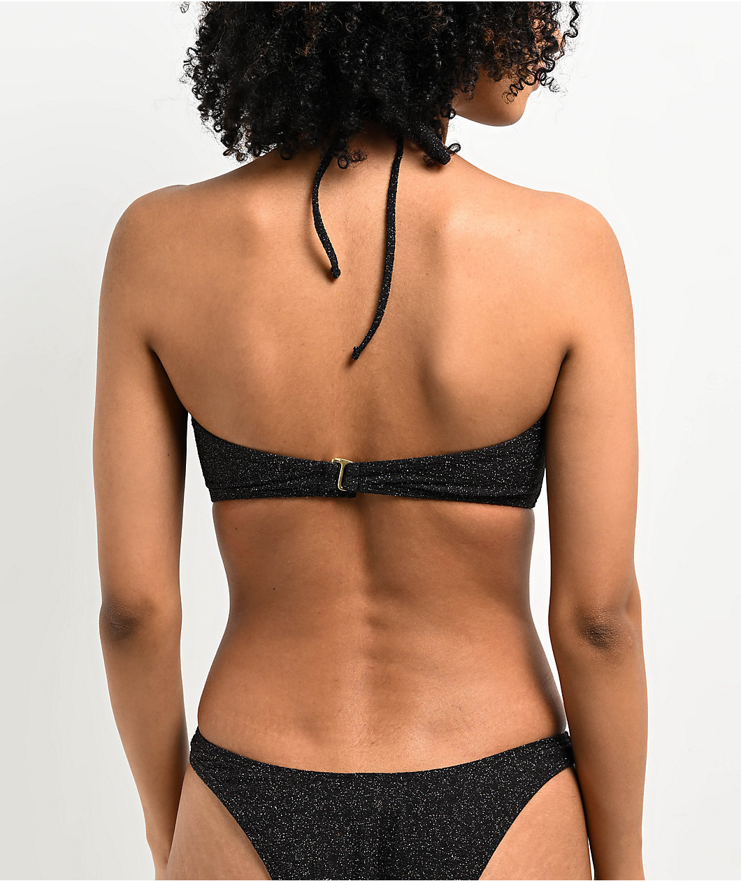 Damsel Jules Crinkle Dust Black Triangle Bikini Top