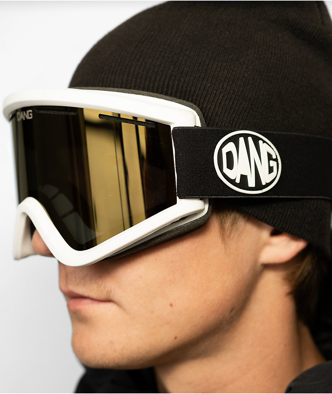 Dang OG Signature Team White & Black Snowboard Goggles