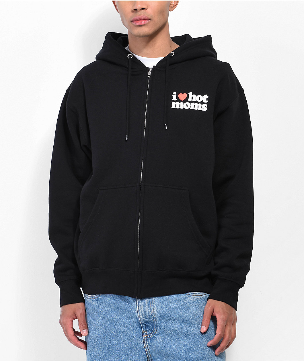 Danny Duncan I Heart Moms Black Zip Hoodie