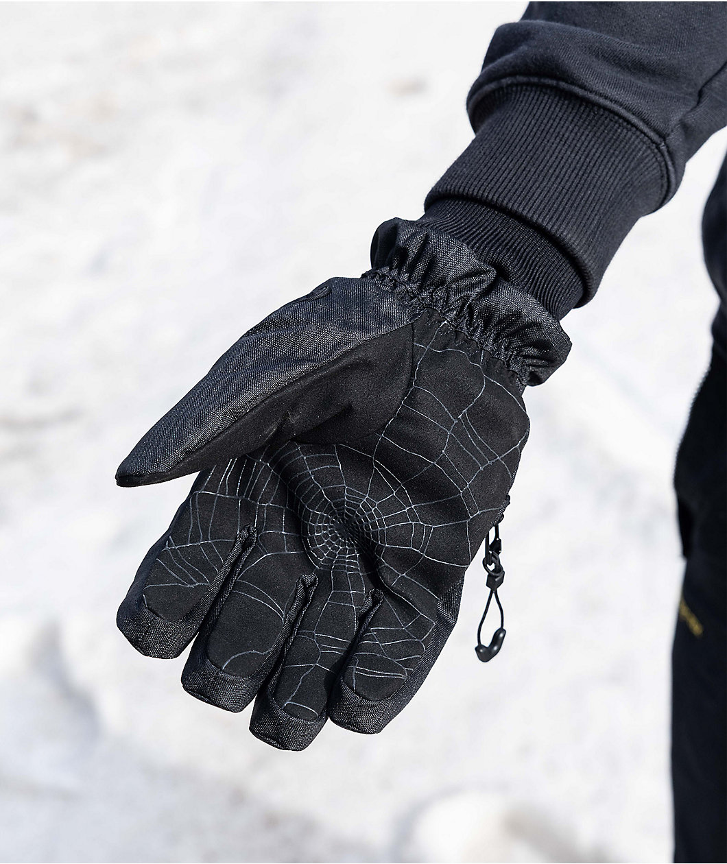 Deathgrip Ghoul Black Web Snowboard Gloves