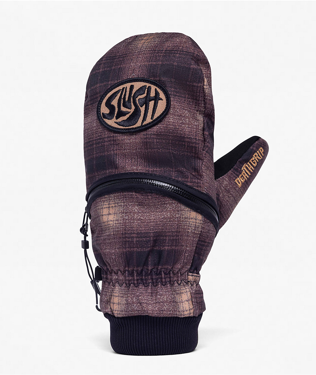 Deathgrip x SLUSH Ghoul Plaid Snowboard Mittens