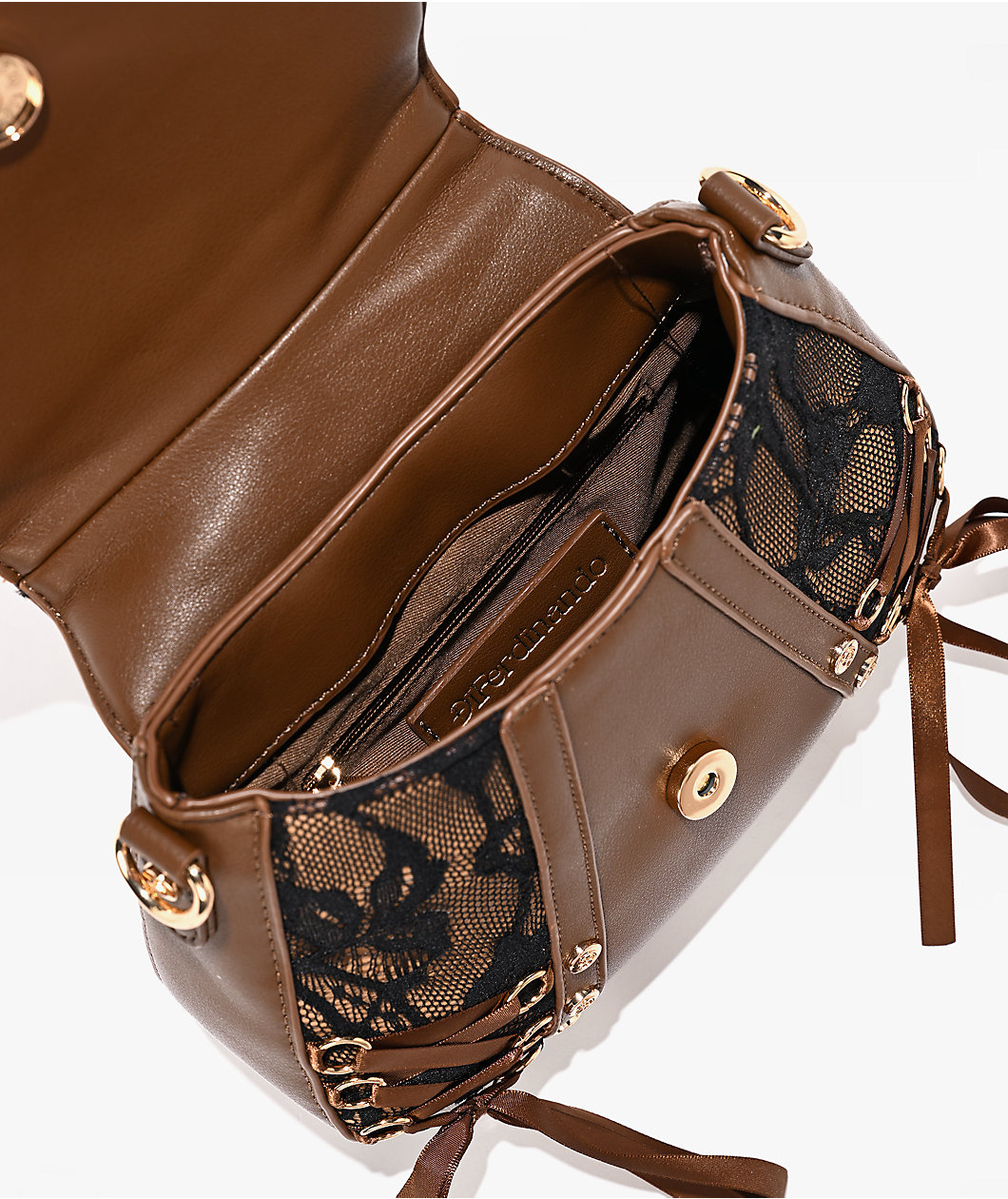 DiFerdinando Lacebound Brown Handbag