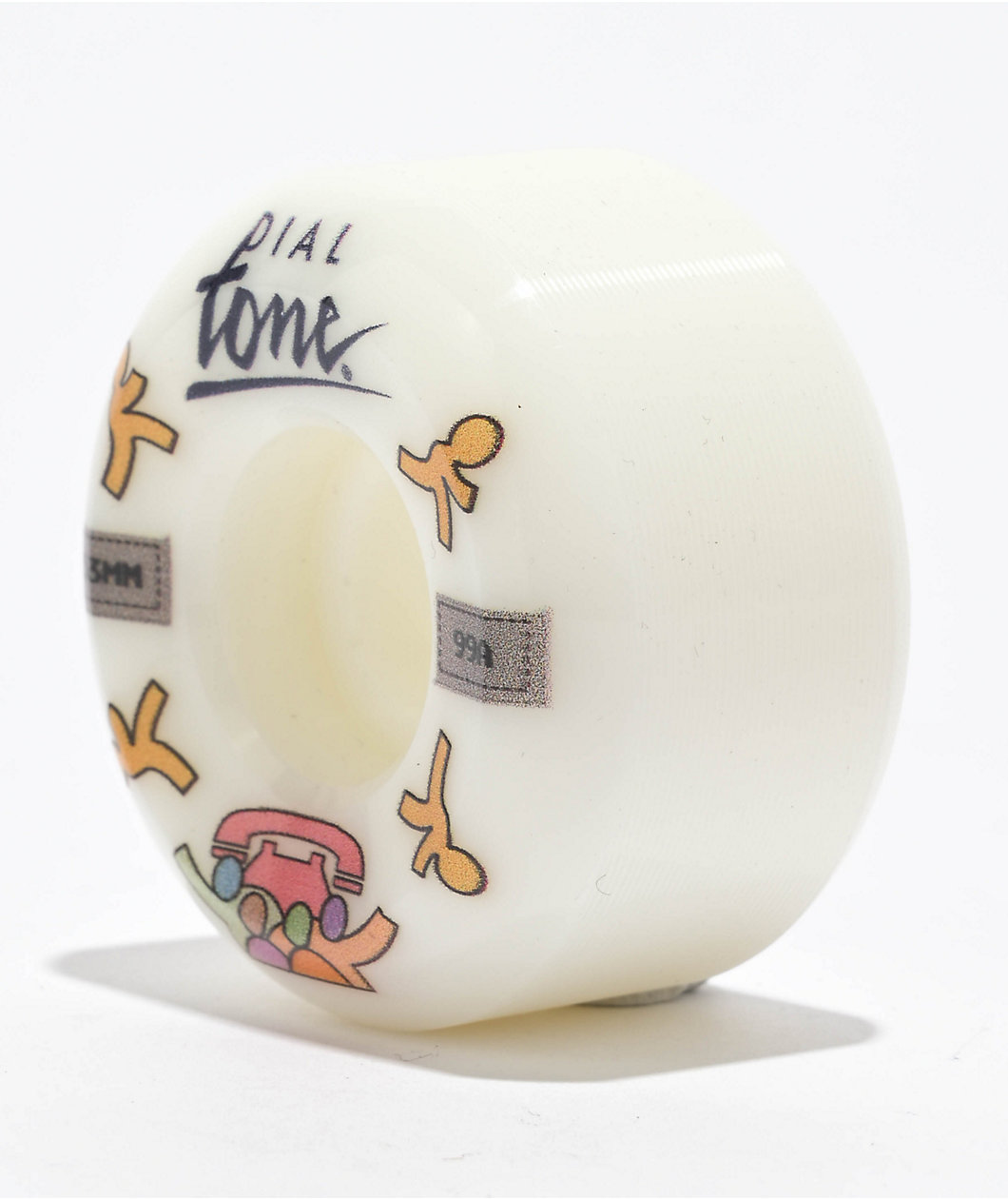 Dial Tone AOL 53mm 99a White Skateboard Wheels