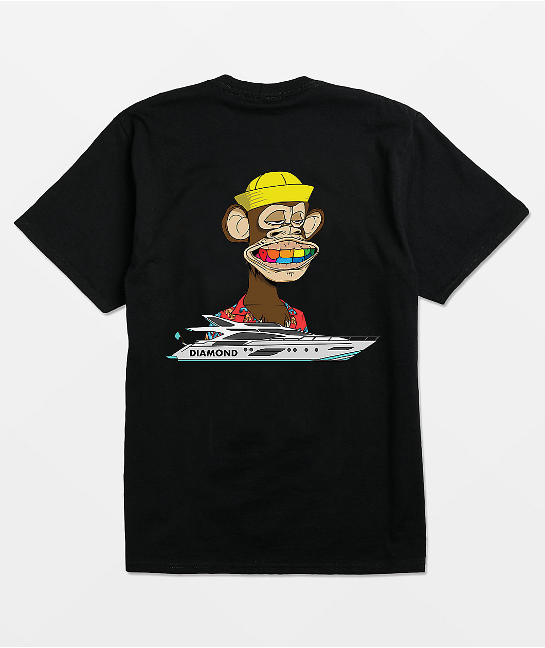 Diamond Supply Co. x Ape Rainbow Grill Black T-Shirt