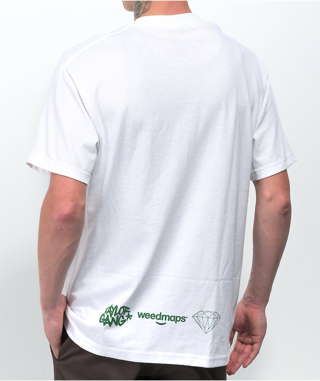 Diamond Supply Co. x Taylor Gang x Weedmaps Orange Kush White T-Shirt