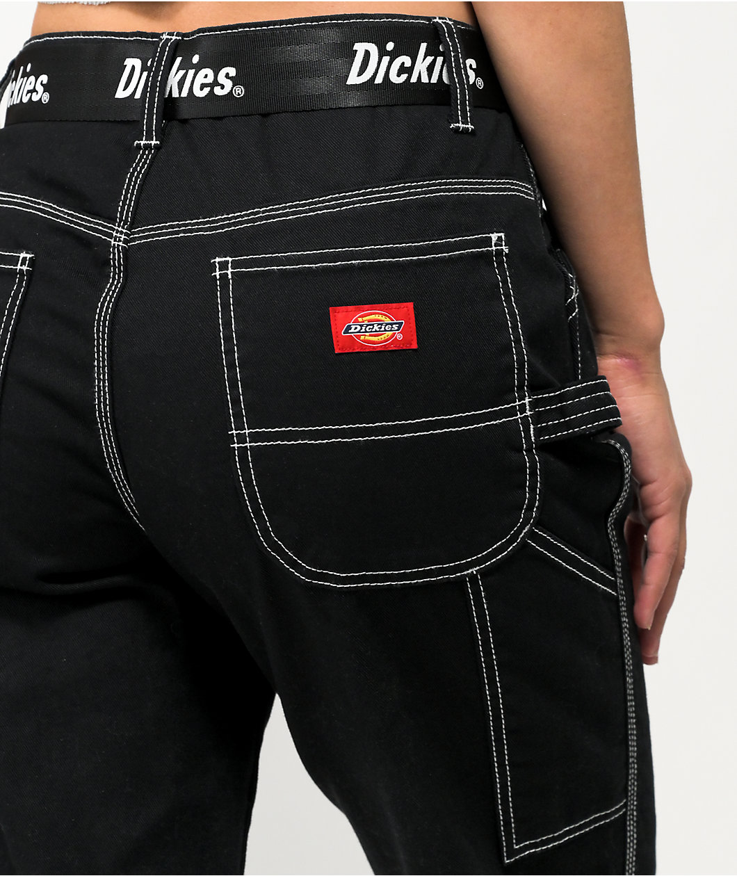Dickies Belted Black Carpenter Pants