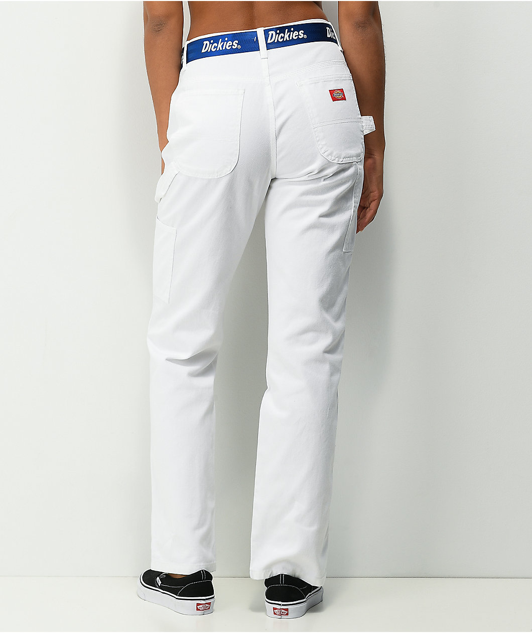 Dickies Belted White Carpenter Pants