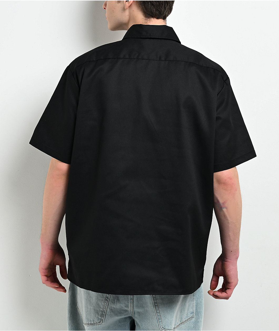 Dickies Black Quarter Zip Work Shirt