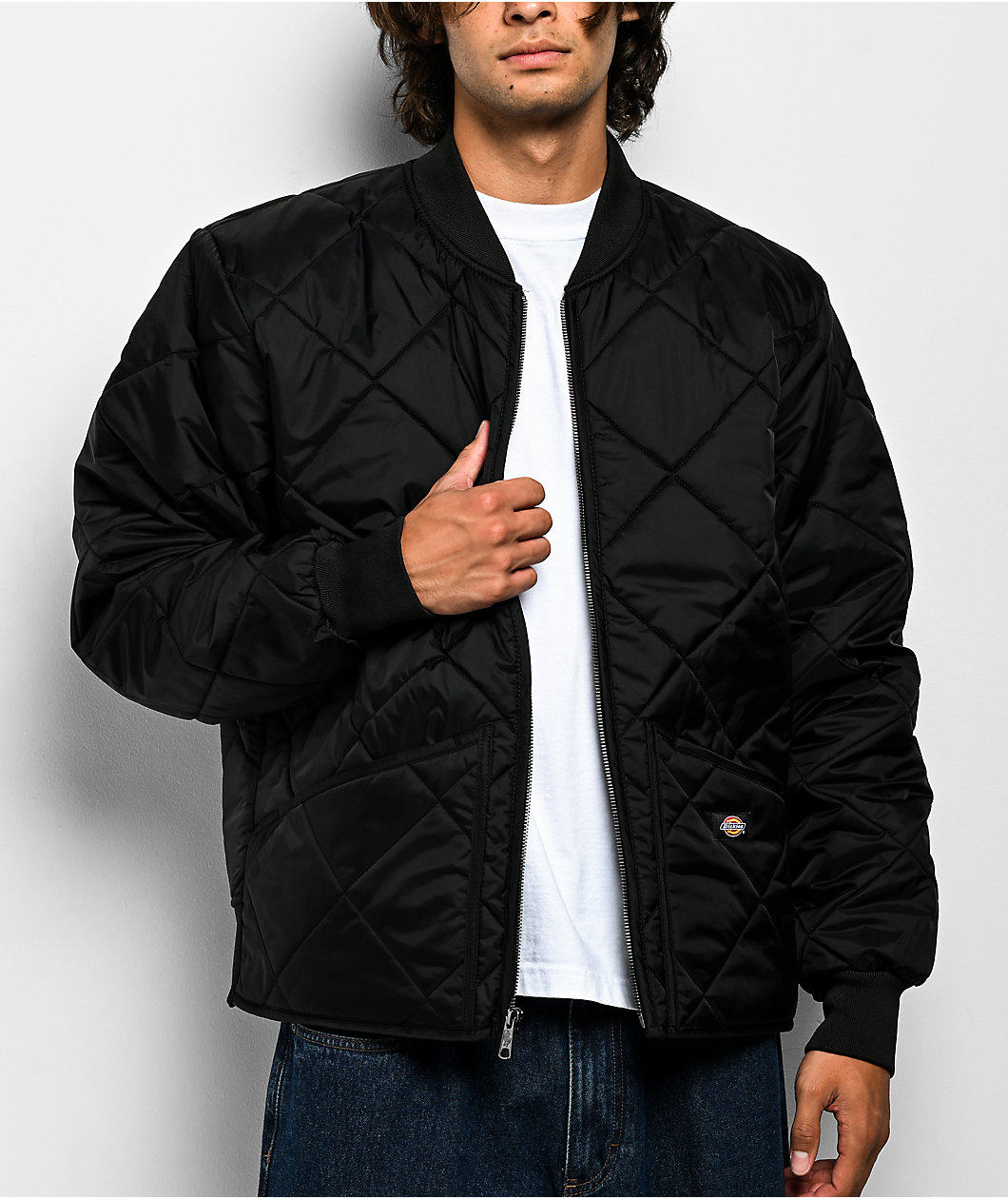 Dickies Diamond Quilted Black Jacket