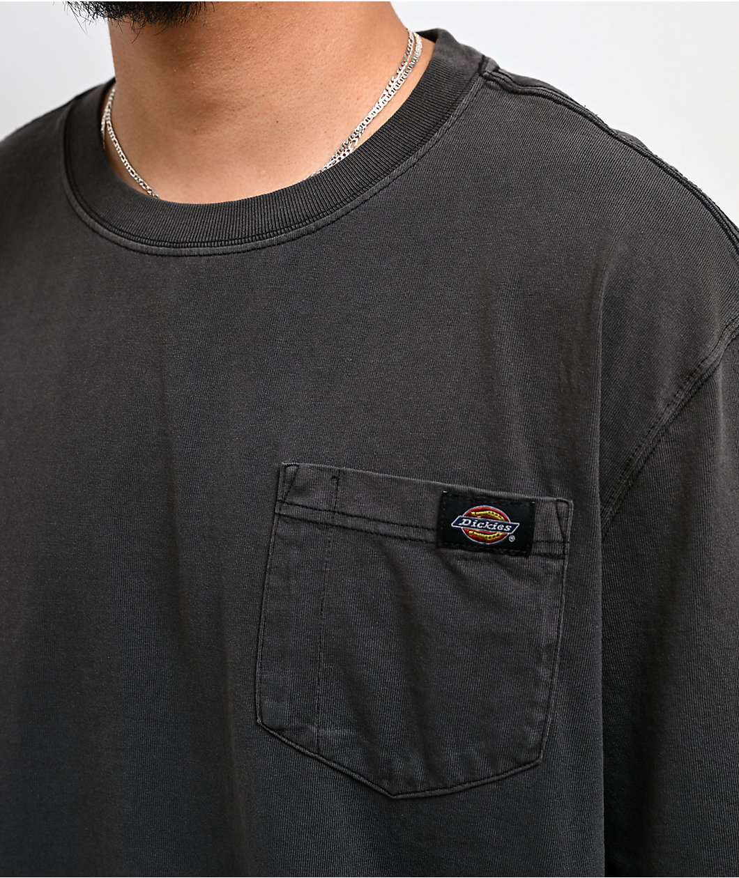 Dickies Pigment Dye Black Heavyweight Pocket T-Shirt