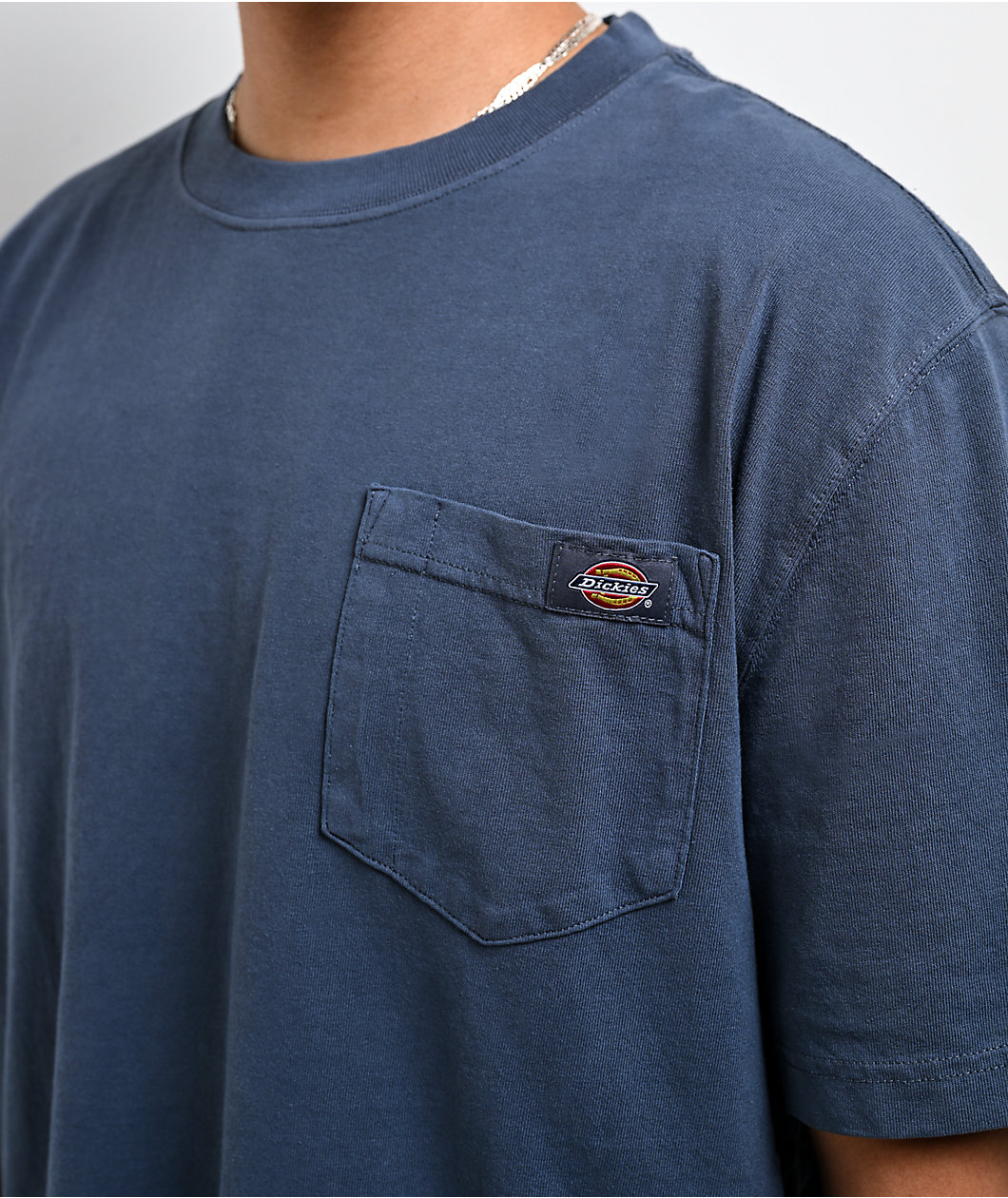 Dickies Pigment Dye Blue Heavyweight Pocket T-Shirt