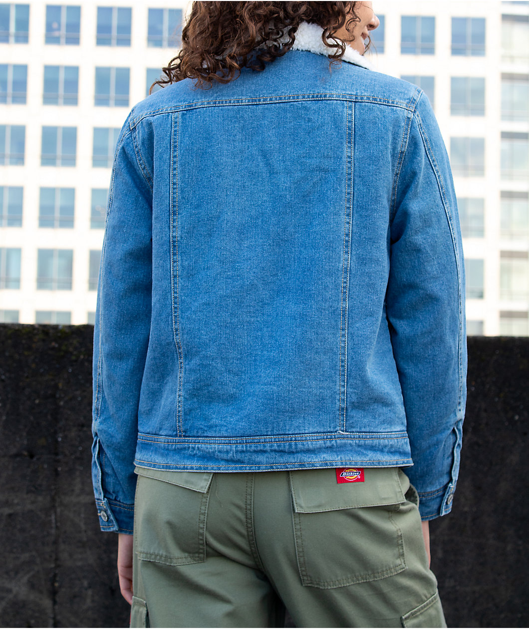 Dickies Sherpa Lined Blue Denim Jacket