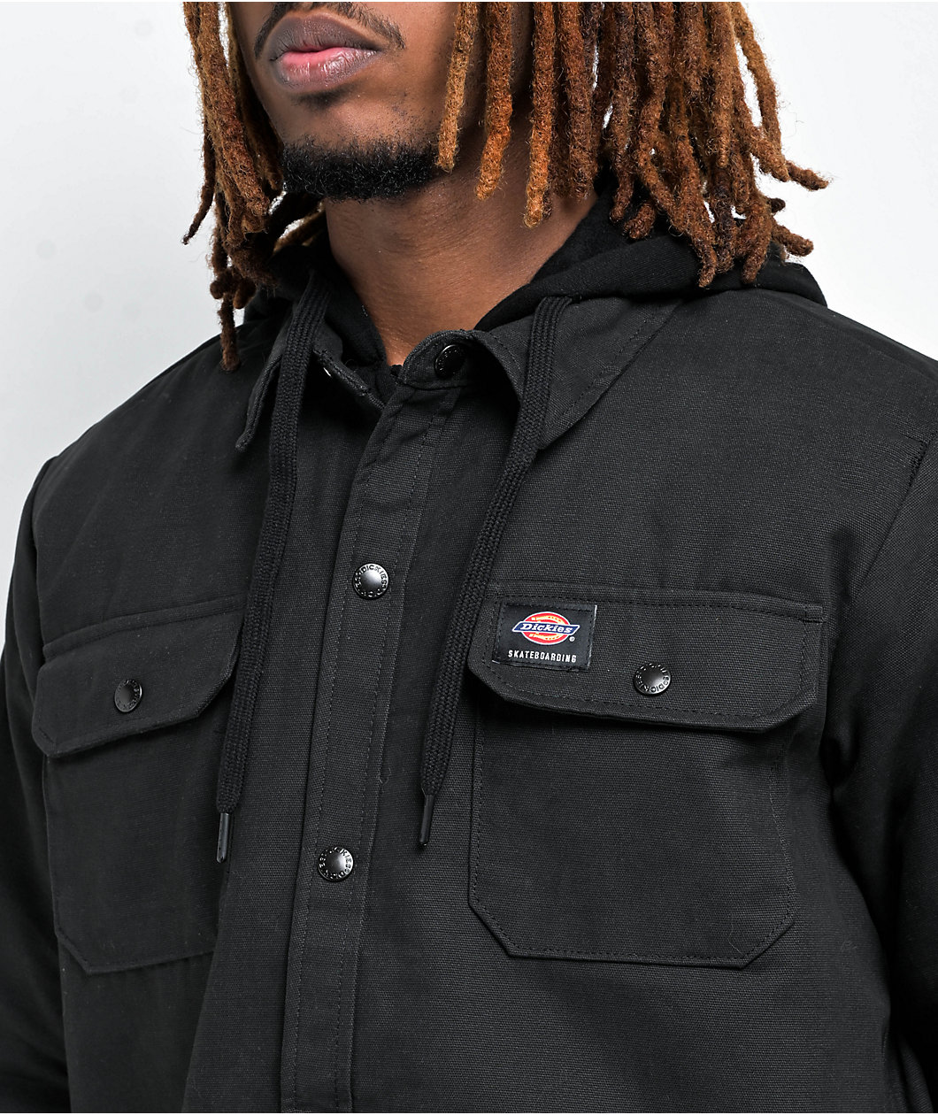 Dickies Skateboarding Duck Black Hooded Shacket