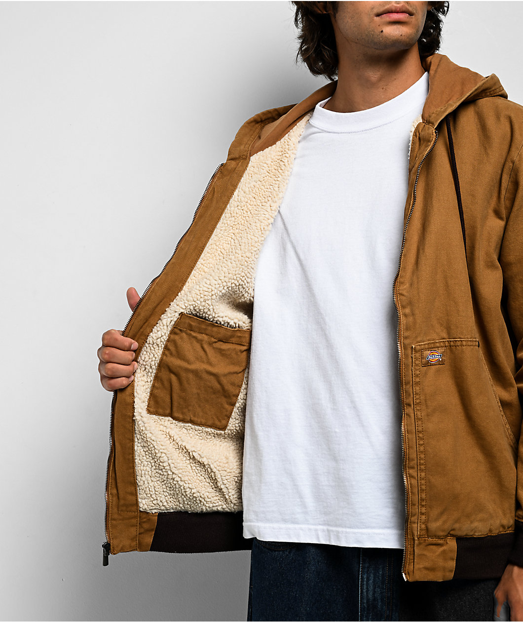 Dickies Stonewashed Duck Hooded Bomber Jacket