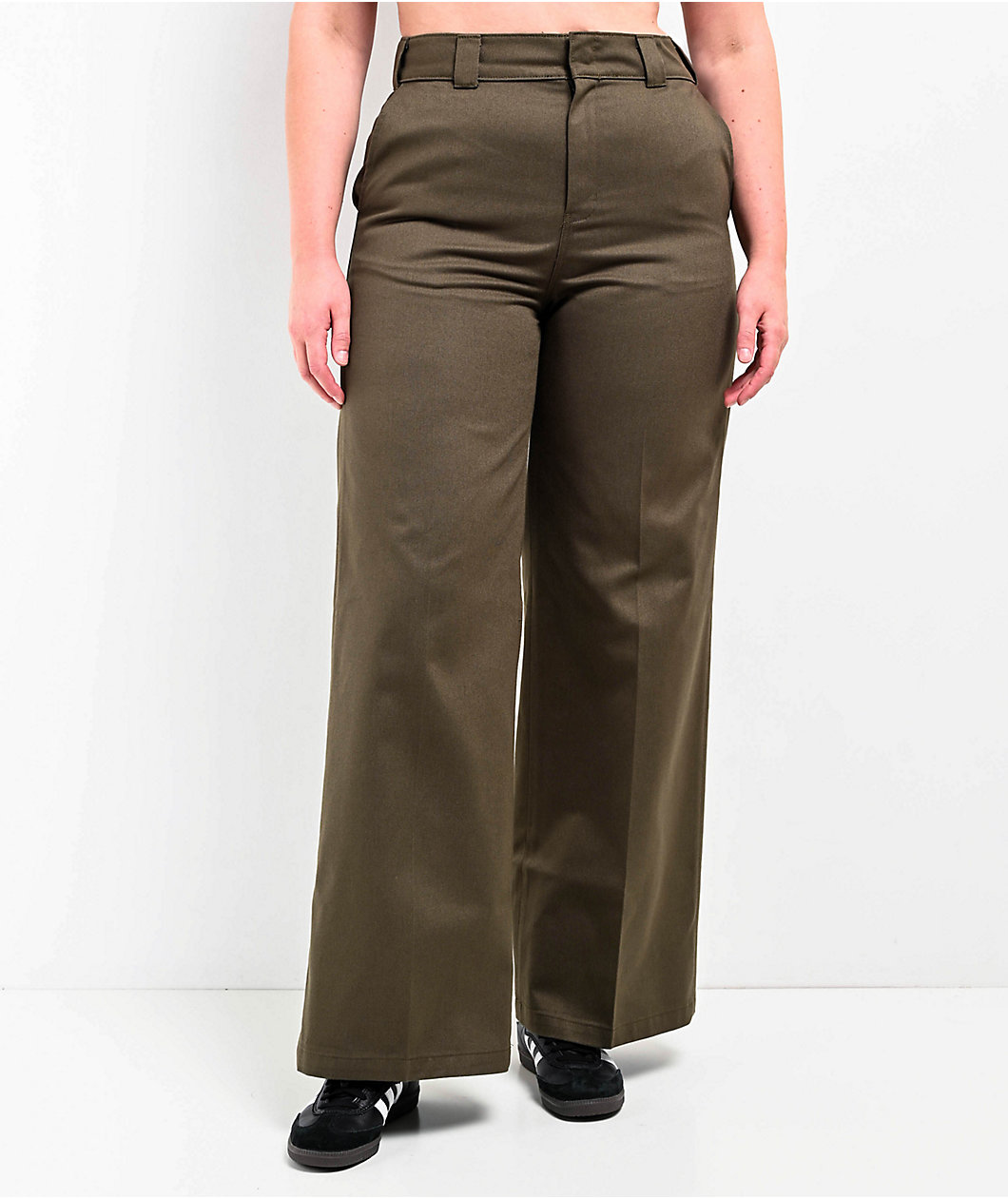 Dickies Wide Leg Military Green Work Pants