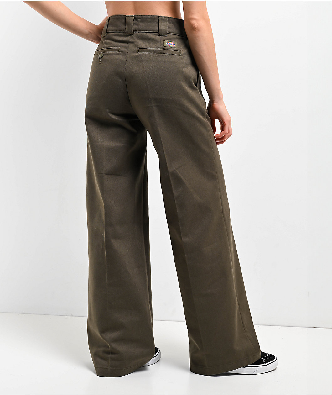 Dickies Wide Leg Military Green Work Pants