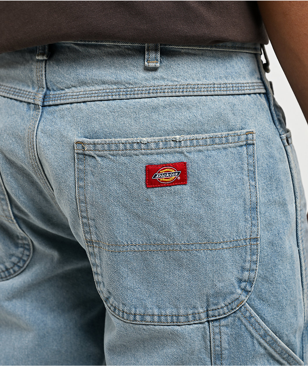 Dickies Worn-In Light Blue Wash Carpenter Shorts