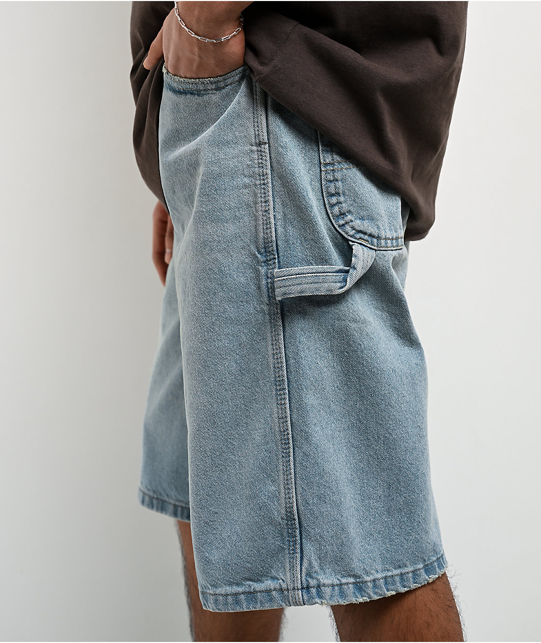 Dickies Worn-In Light Blue Wash Carpenter Shorts