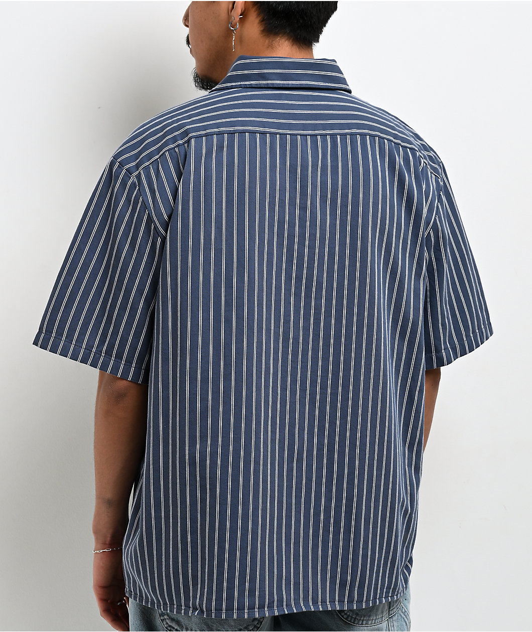 Dickies Worn-In White & Blue Work Shirt