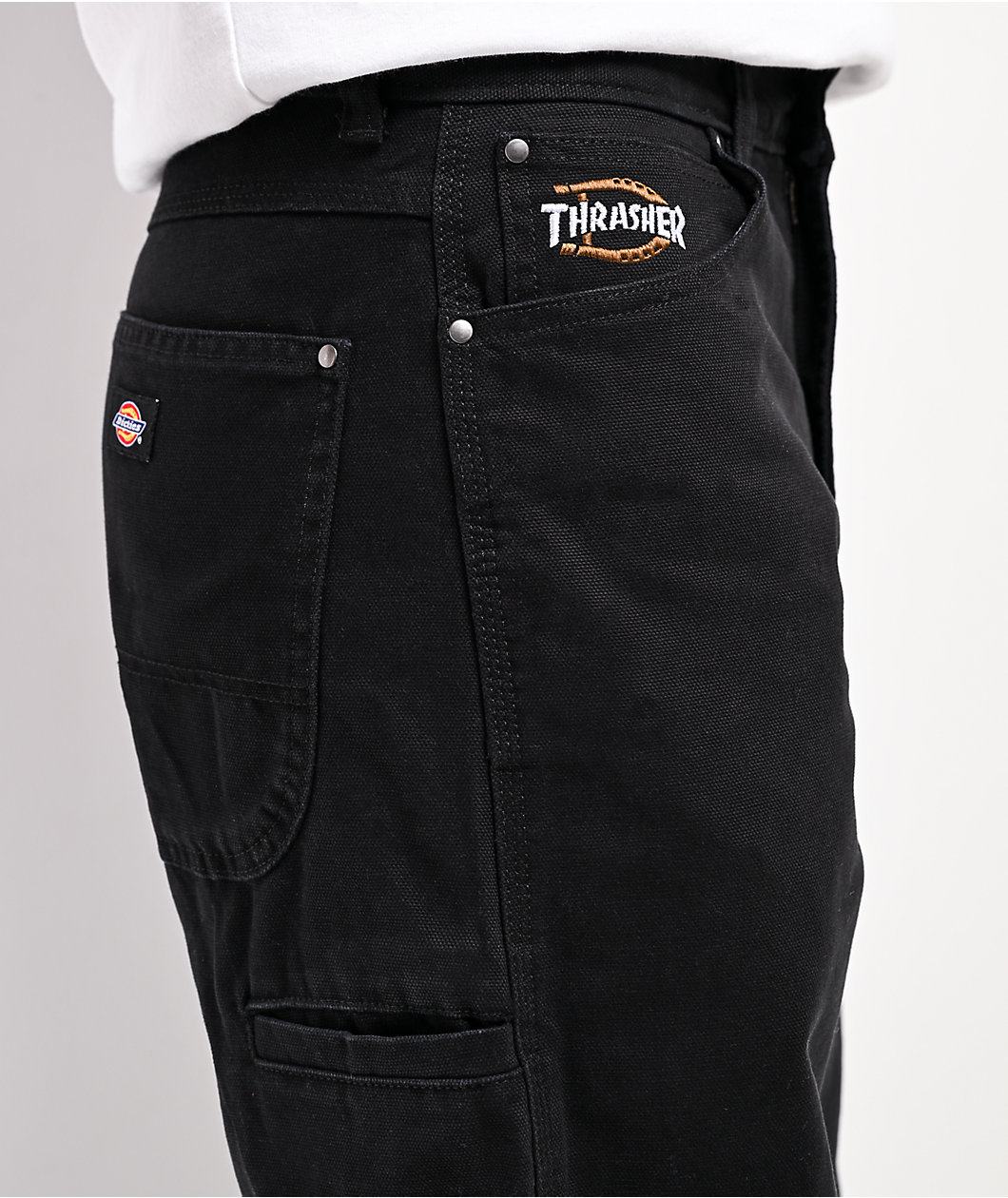 Dickies x Thrasher Double Knee Black Work Pants