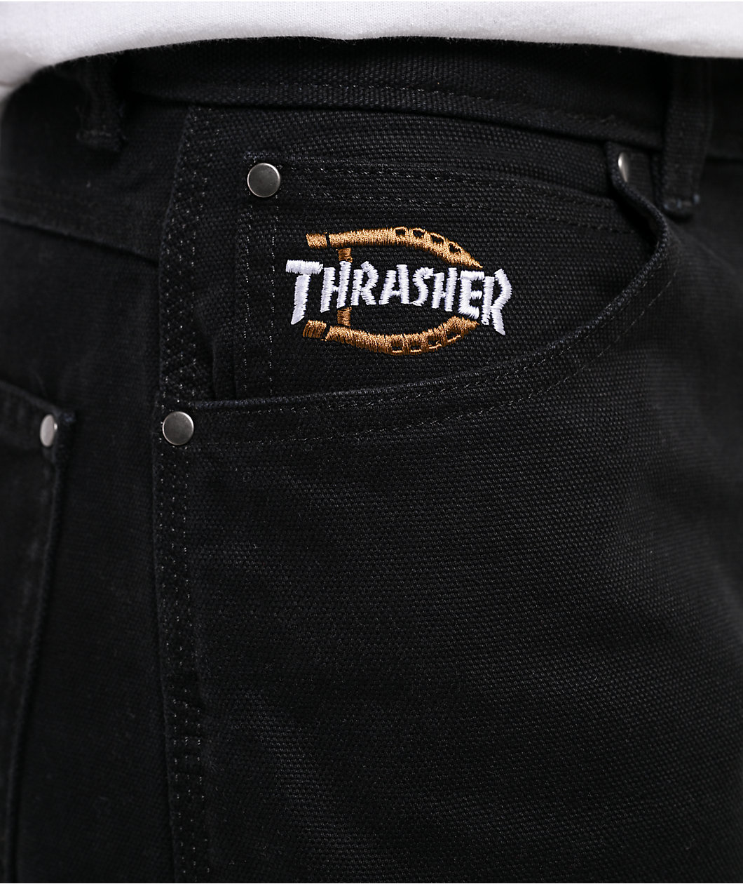 Dickies x Thrasher Double Knee Black Work Pants