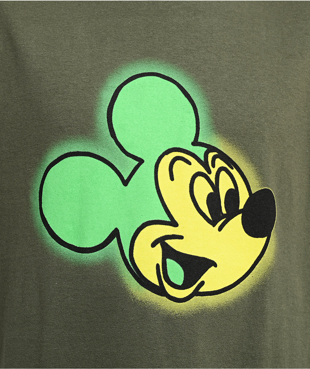 Disney x HUF Mickey Mouse Airbrush Green T-Shirt