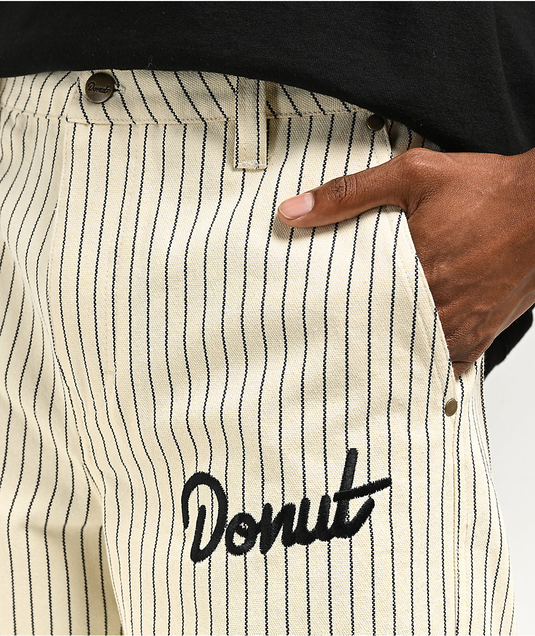 Donut Beige Pinstripe Work Pants