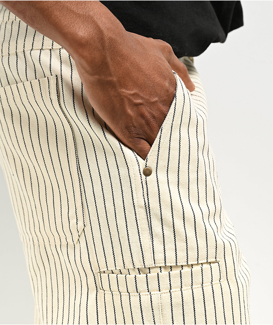 Donut Beige Pinstripe Work Pants