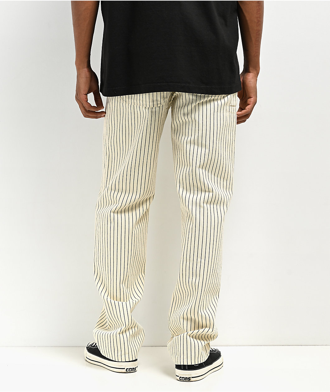 Donut Beige Pinstripe Work Pants