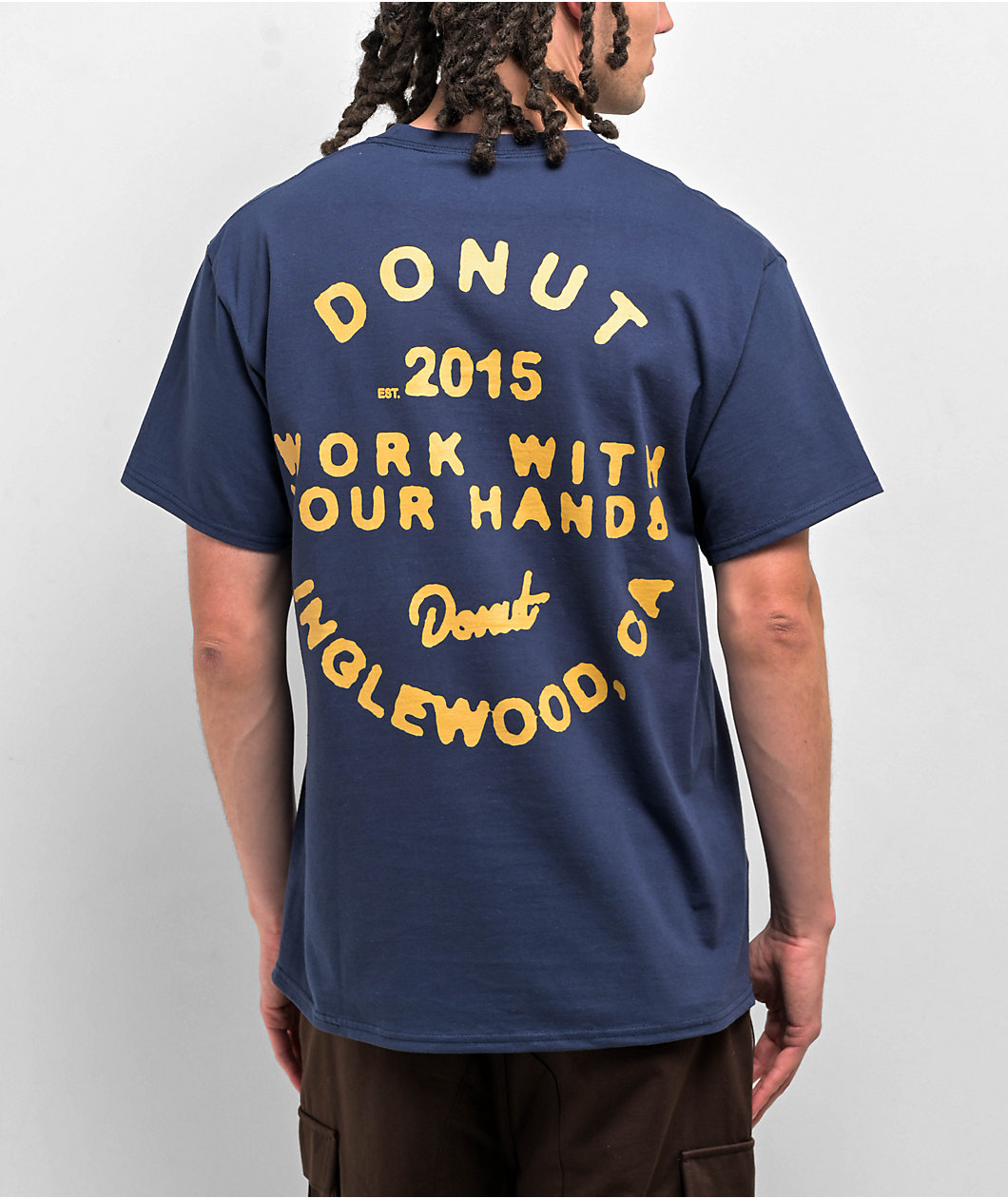 Donut Work With Your Hands Navy Blue T-Shirt