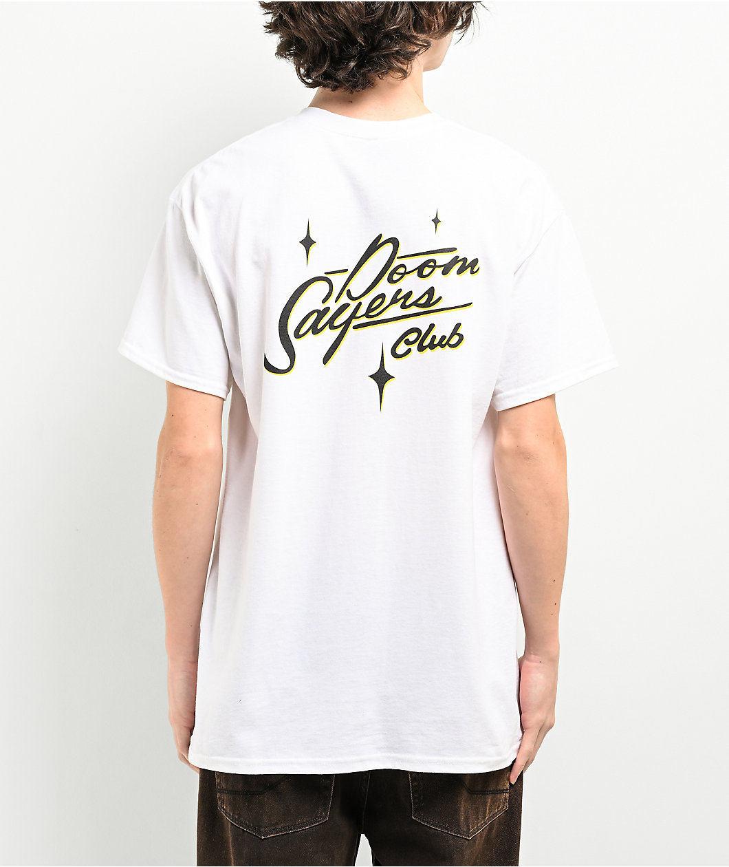 Doom Sayers Sacto Script White T-Shirt