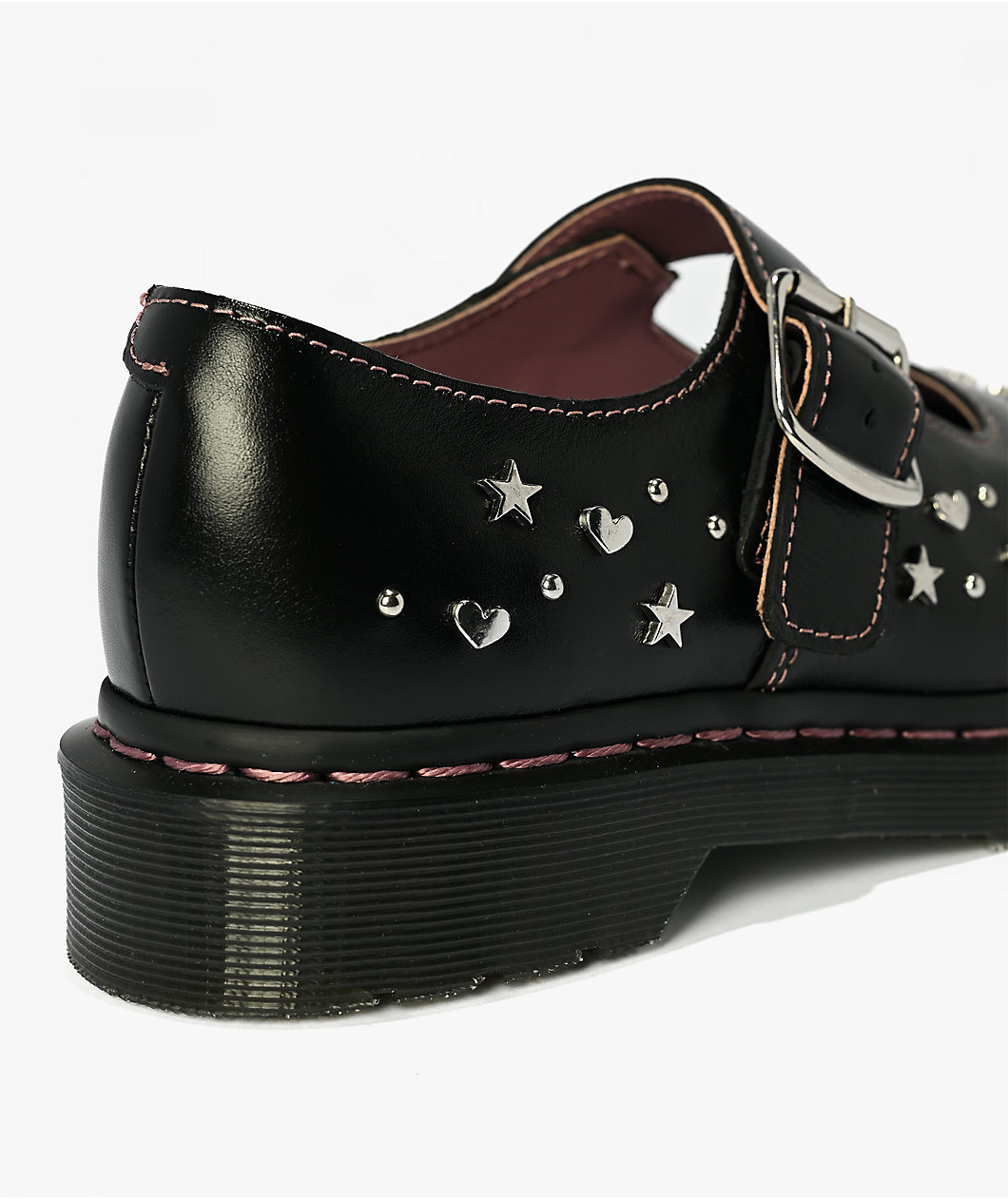Dr. Martens Mariel II Hearts & Stars Black Leather Mary Jane Shoes