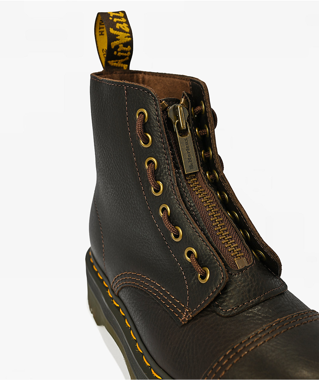 Dr. Martens Sinclair Crazy Horse Brown Leather Platform Boots