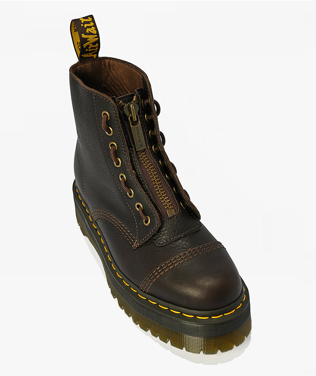 Dr. Martens Sinclair Crazy Horse Brown Leather Platform Boots