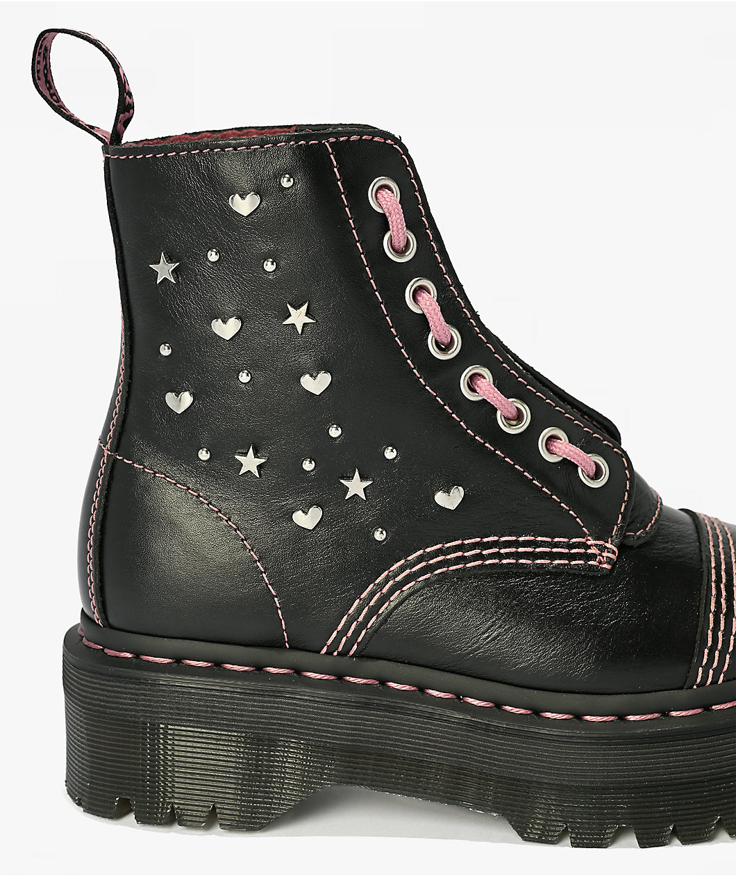Dr. Martens Sinclair Hearts & Stars 8-Eye Leather Platform Boots