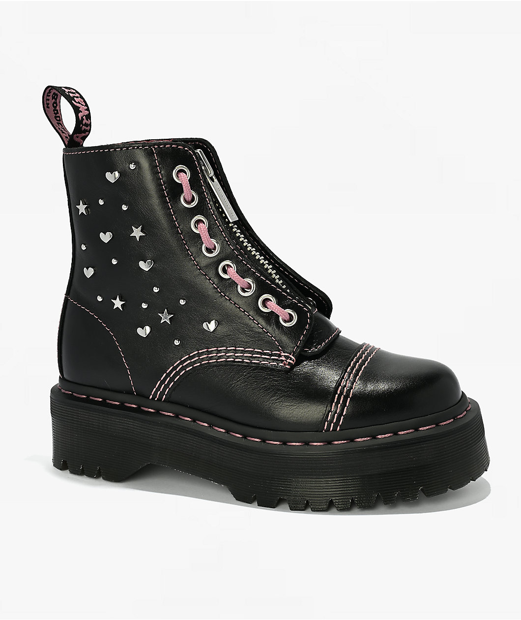 Dr. Martens Sinclair Hearts & Stars 8-Eye Leather Platform Boots