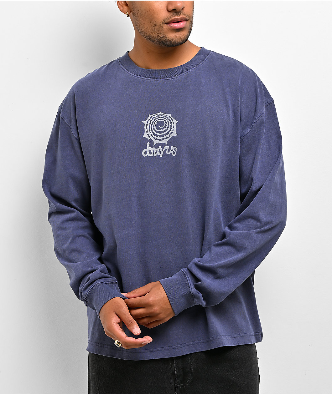 Dravus Brah Navy Long Sleeve T-Shirt